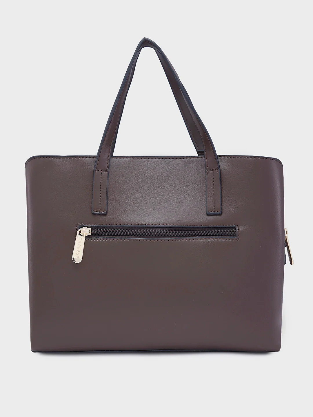 Caprese Lucie Medium Brown Satchel Bag - Image 4