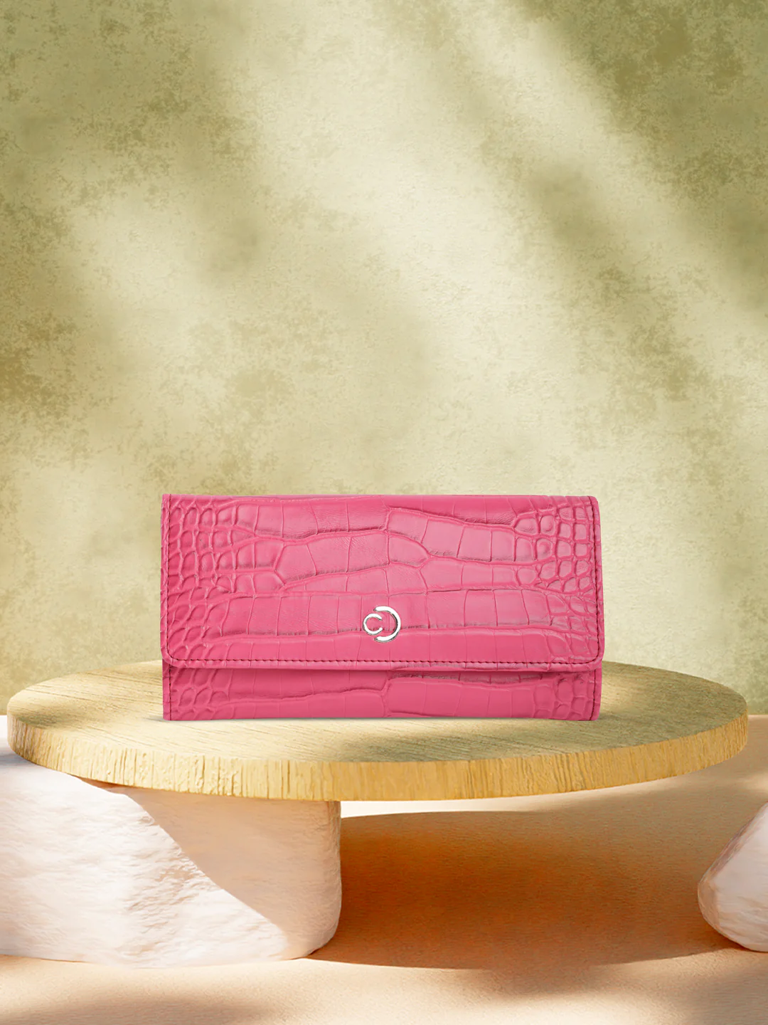 Caprese Luna Medium Fuchsia Flap Wallet - Image 2