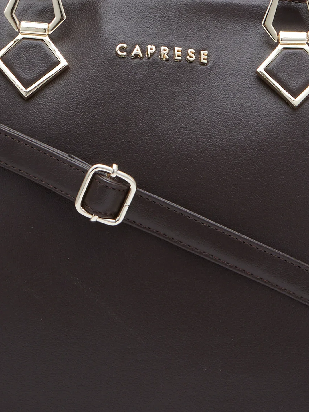Caprese Lydia Large Dark Oak Satchel Bag - Image 10