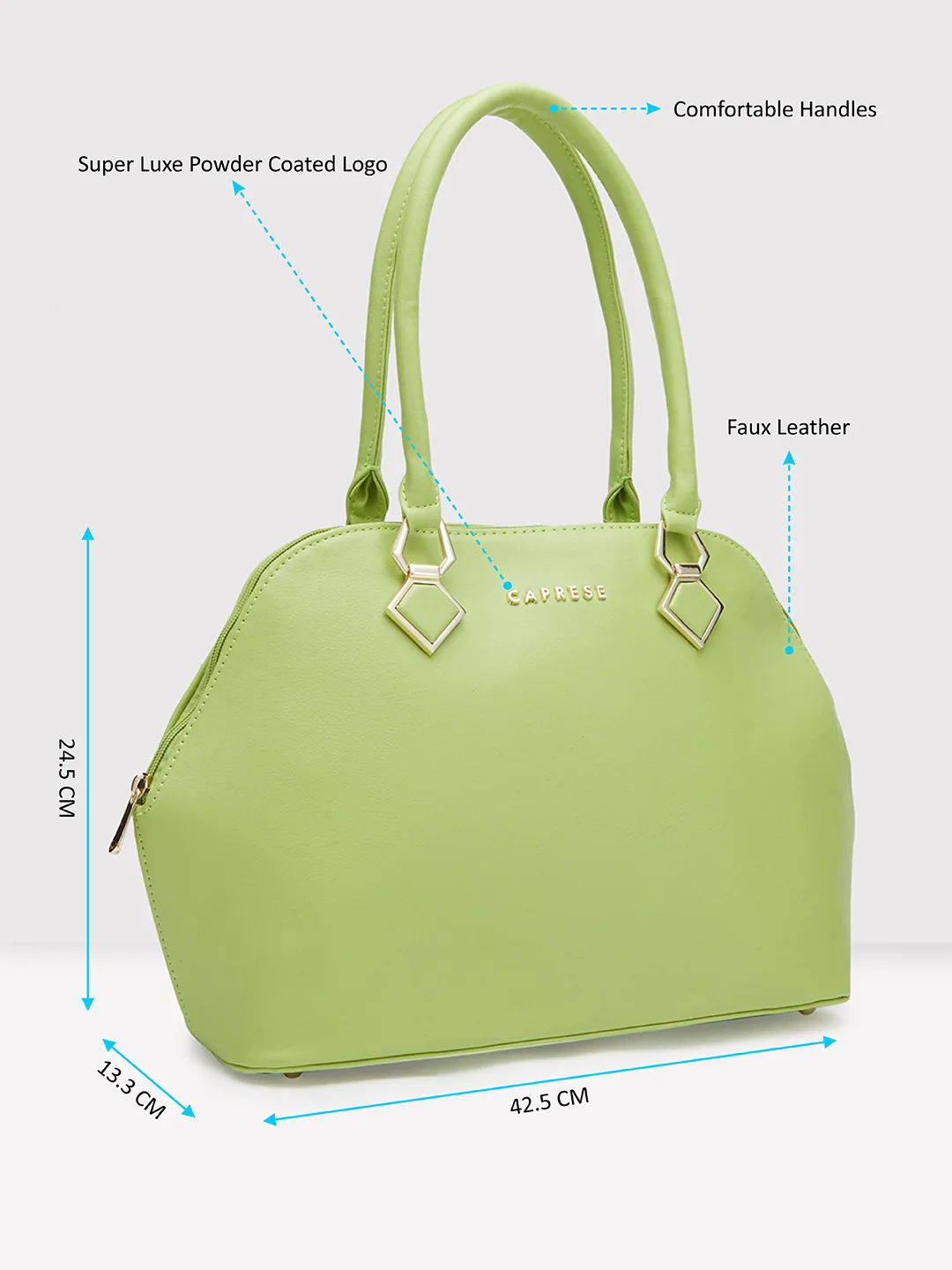 Caprese Lydia Large Lime Satchel Bag - Image 6