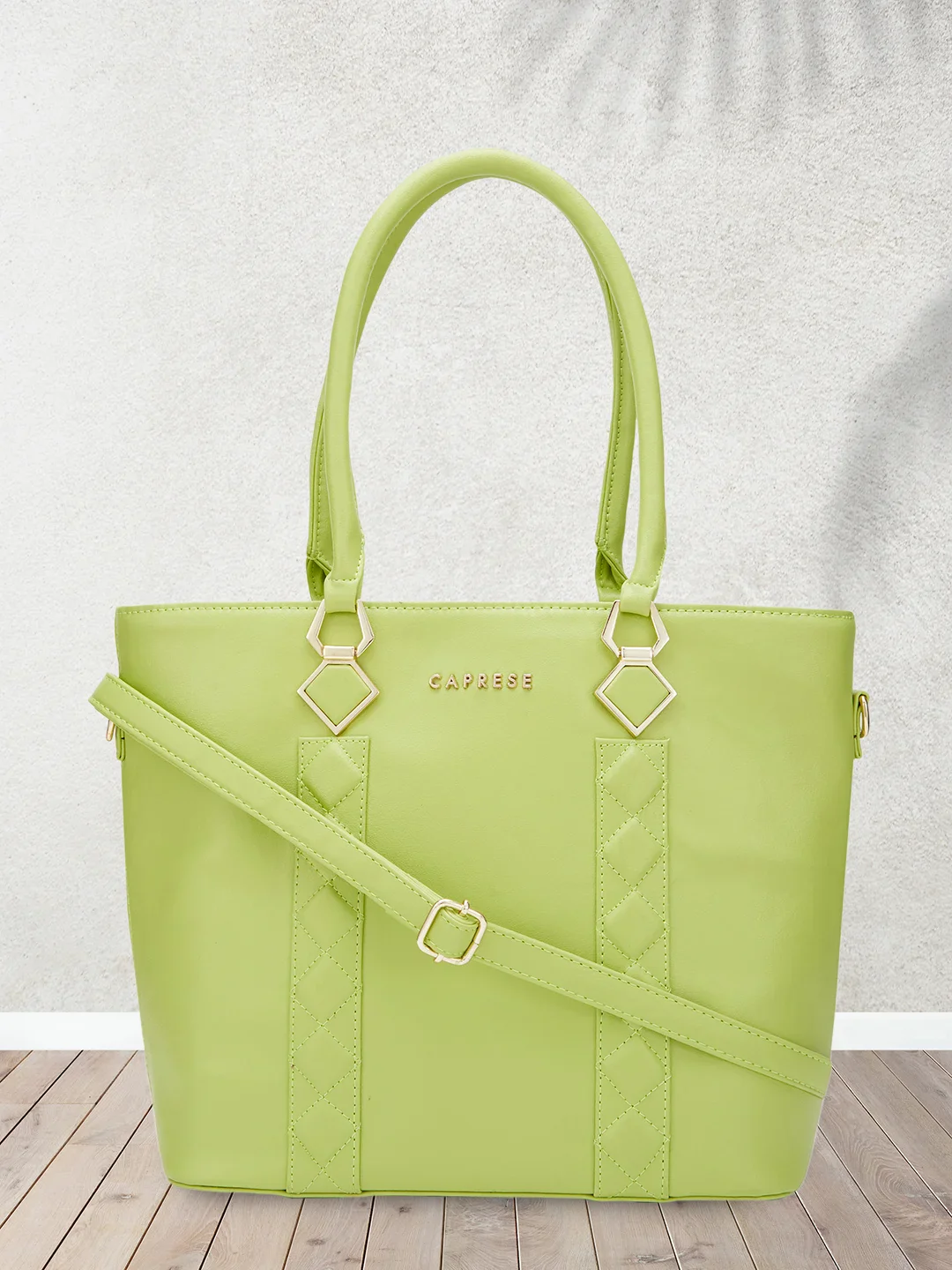Caprese Lydia Large Lime Tote Bag - Image 2