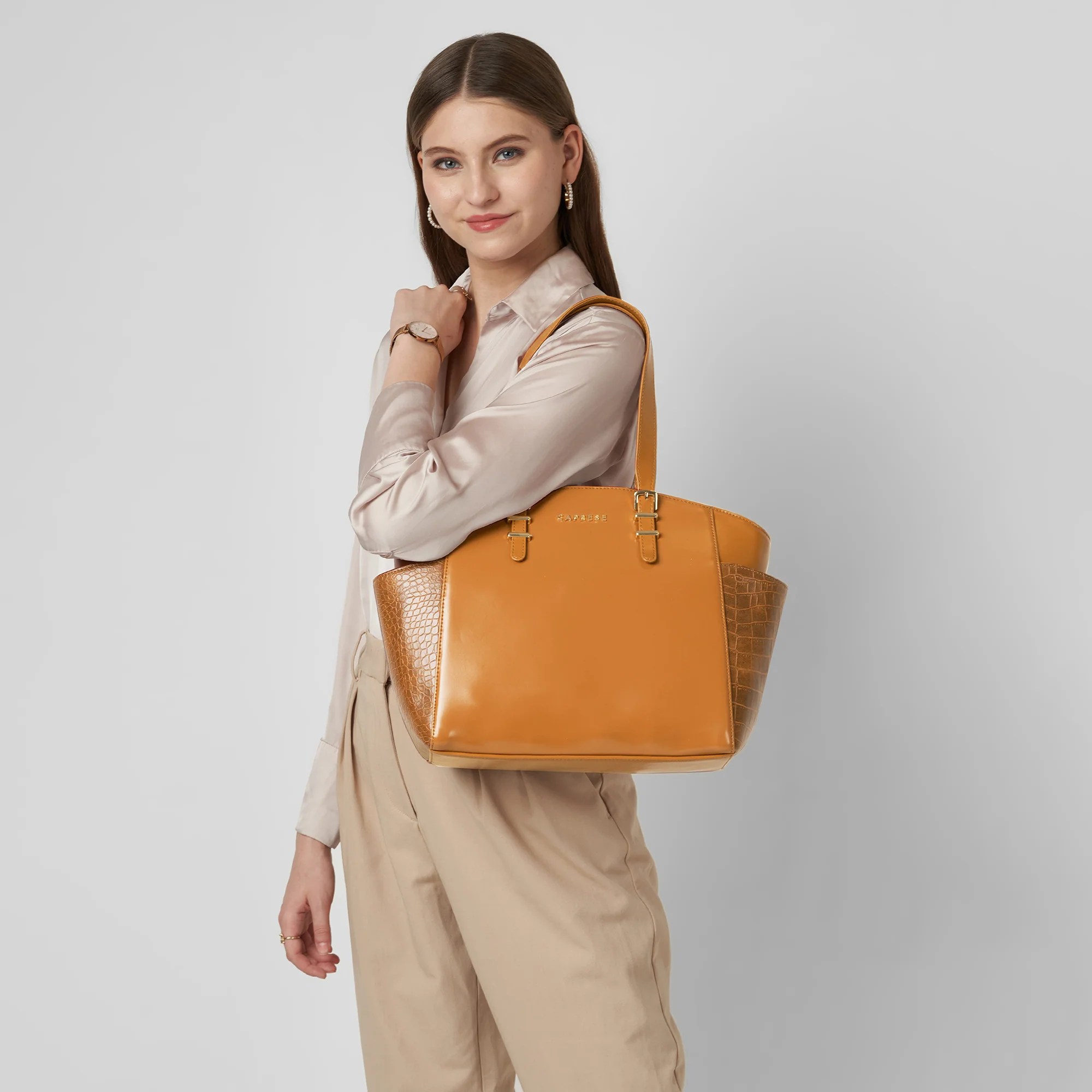 Caprese  Macie Medium Tan Tote Bag - Image 2