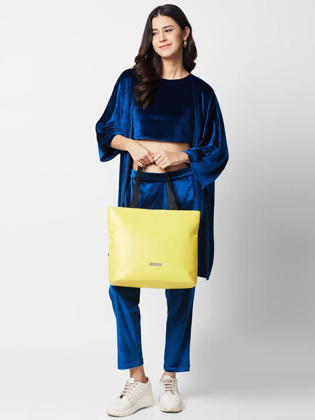 Caprese Macy Large Yellow & Black Tote Bag - Image 7