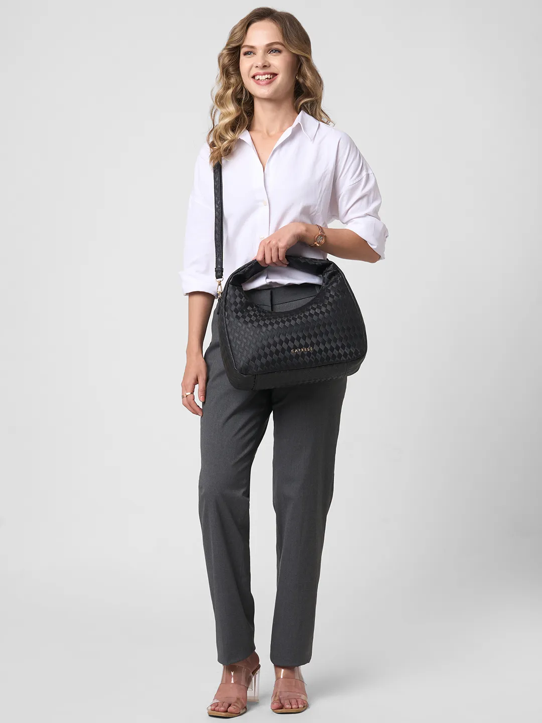 Caprese  Maddy Medium Black Hobo Bag - Image 9