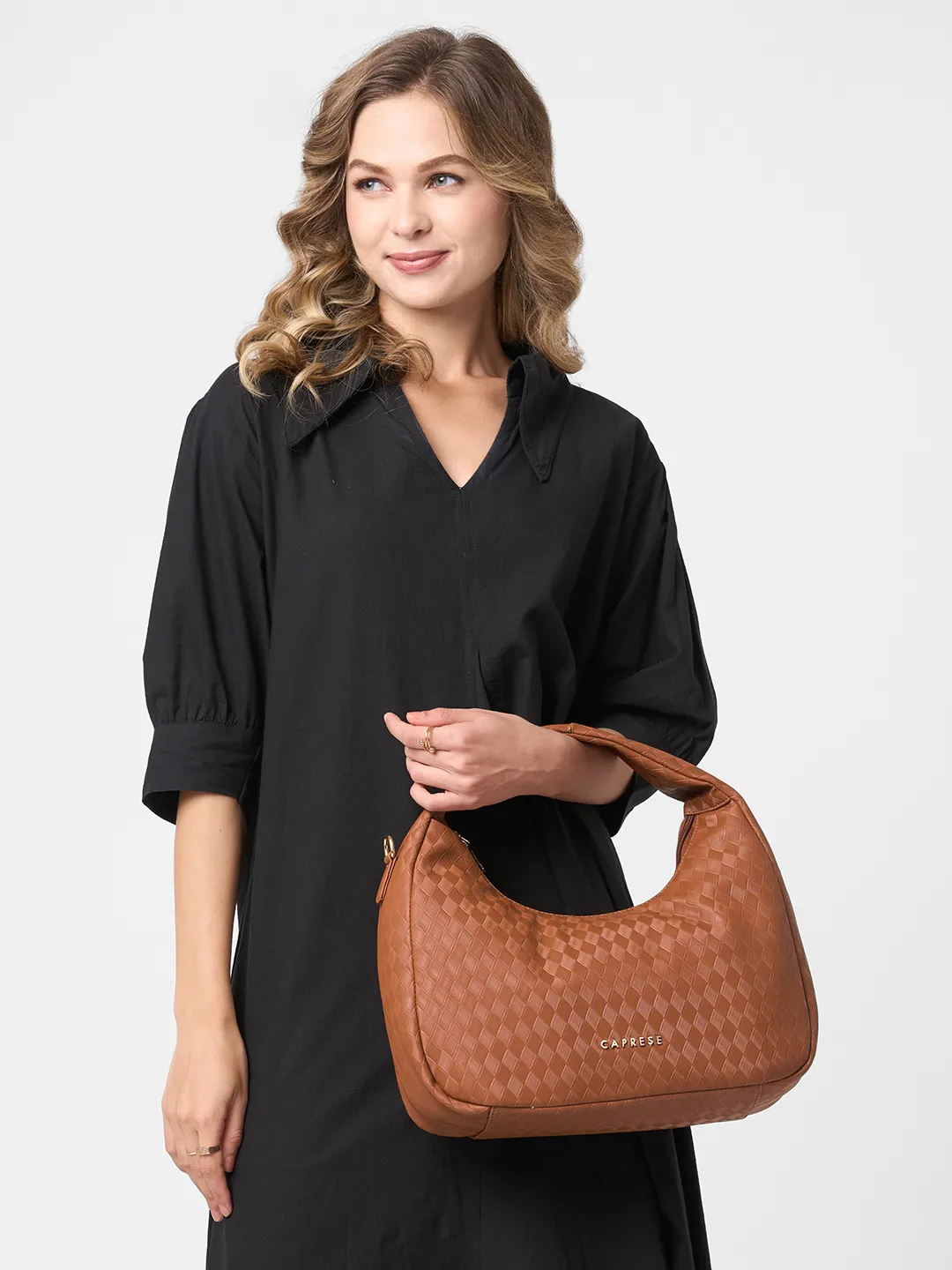 Caprese  Maddy Medium Mocha Mousse Hobo Bag - Image 2