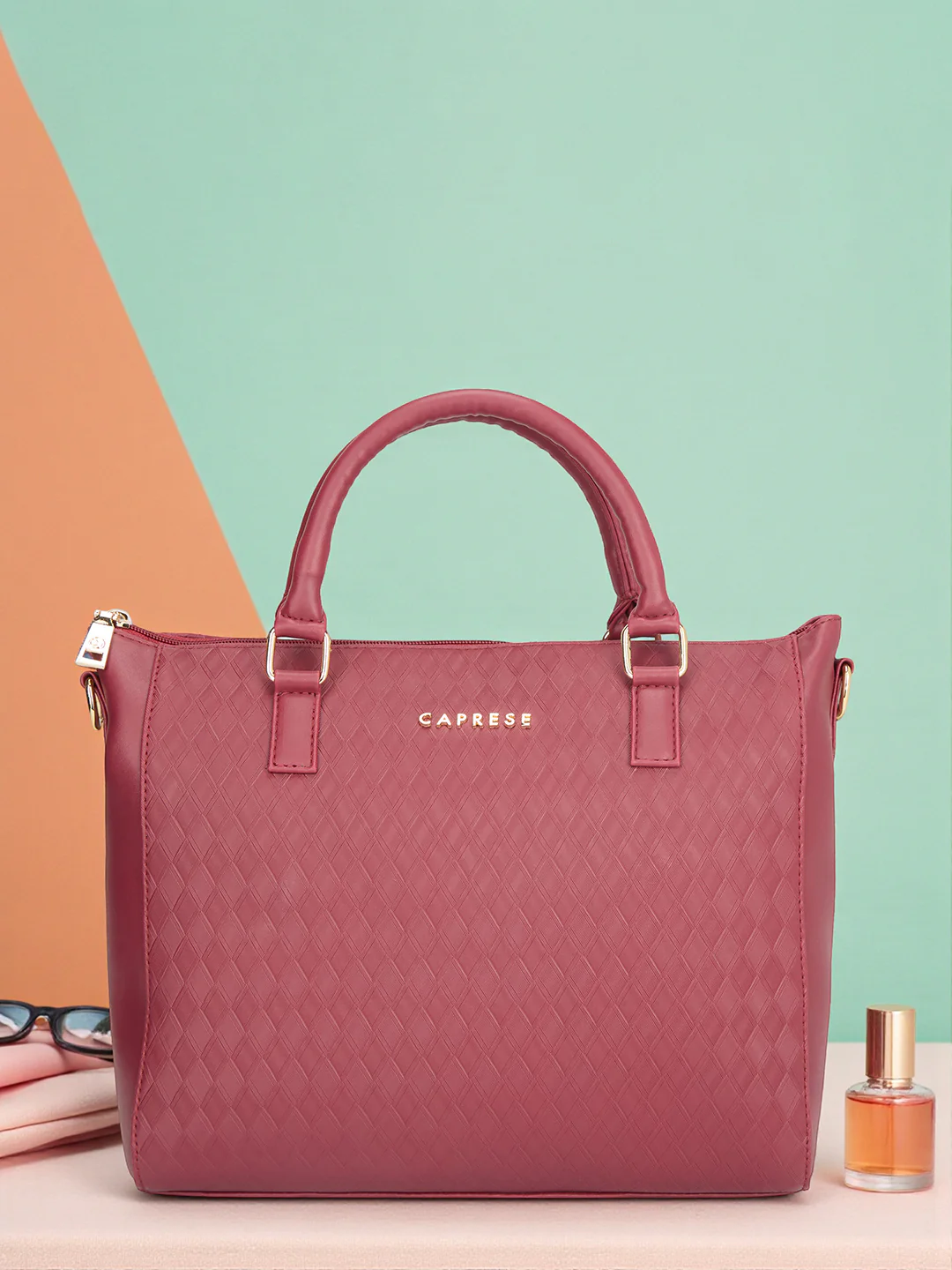 Caprese Maddy Medium Mocha Mousse Tote Bag - Image 17