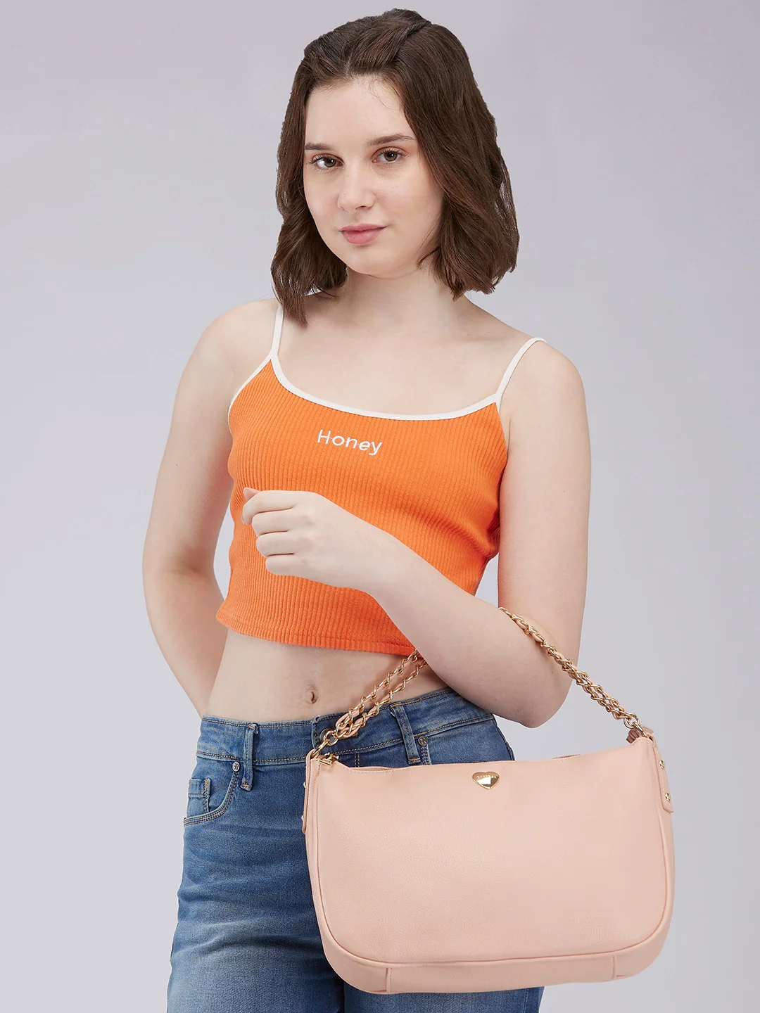 Caprese Maisie Large Blush Crossbody Bag - Image 11