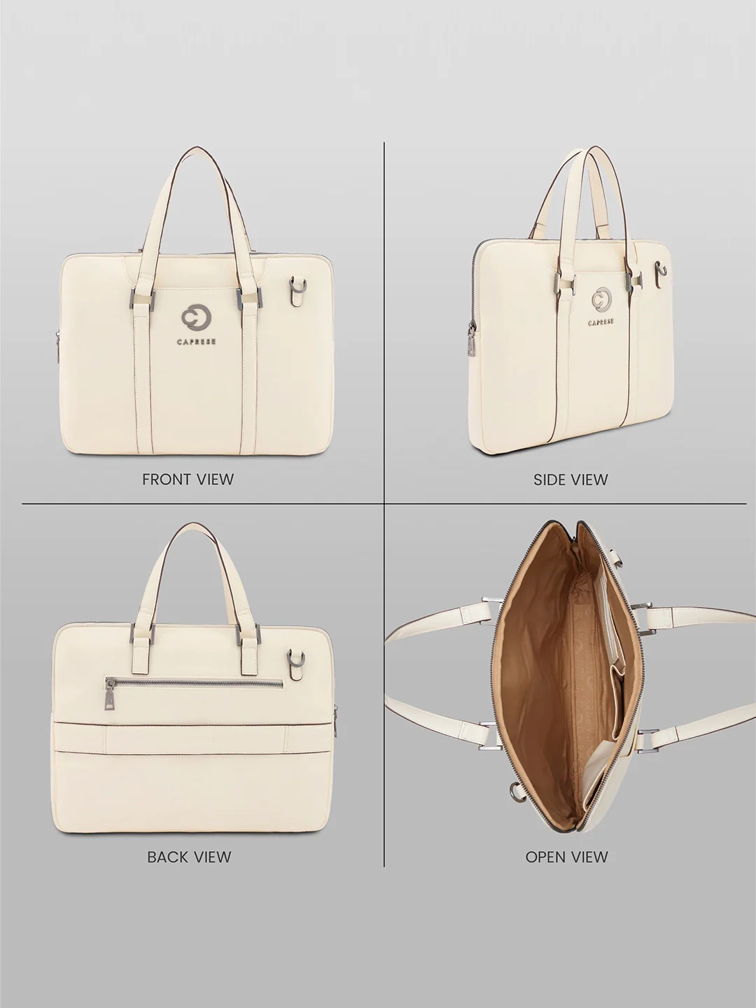 Caprese Malta Large Alpine Oat Laptop Bag - Image 11