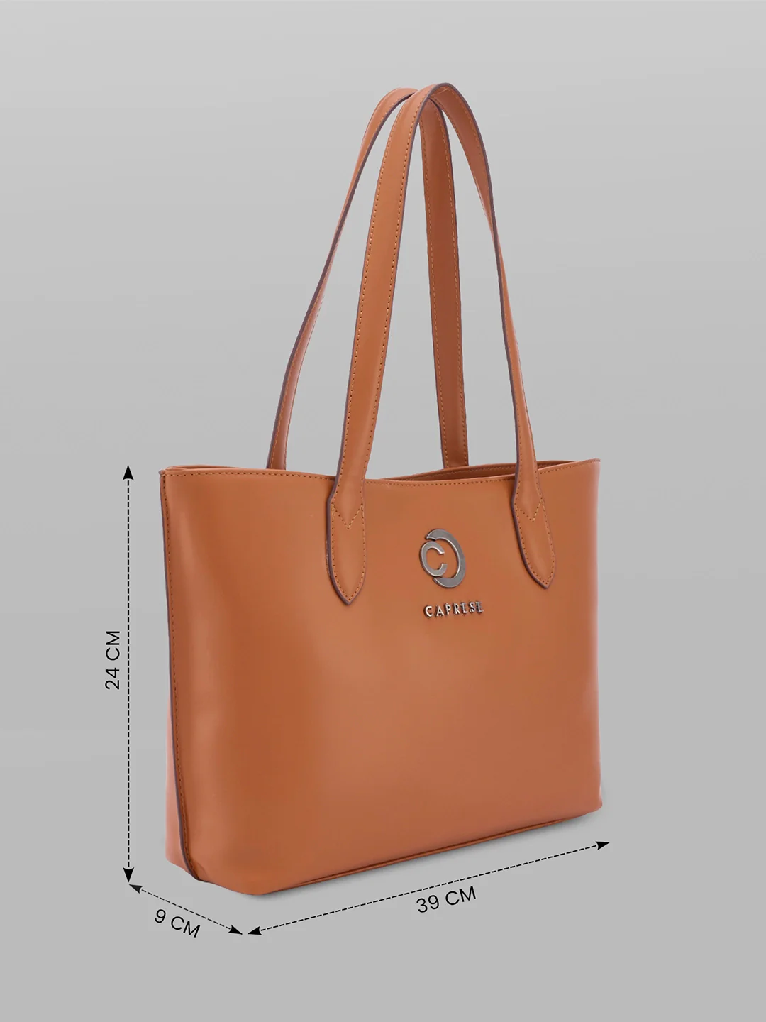 Caprese Malta Small Tan Satchel Bag - Image 9