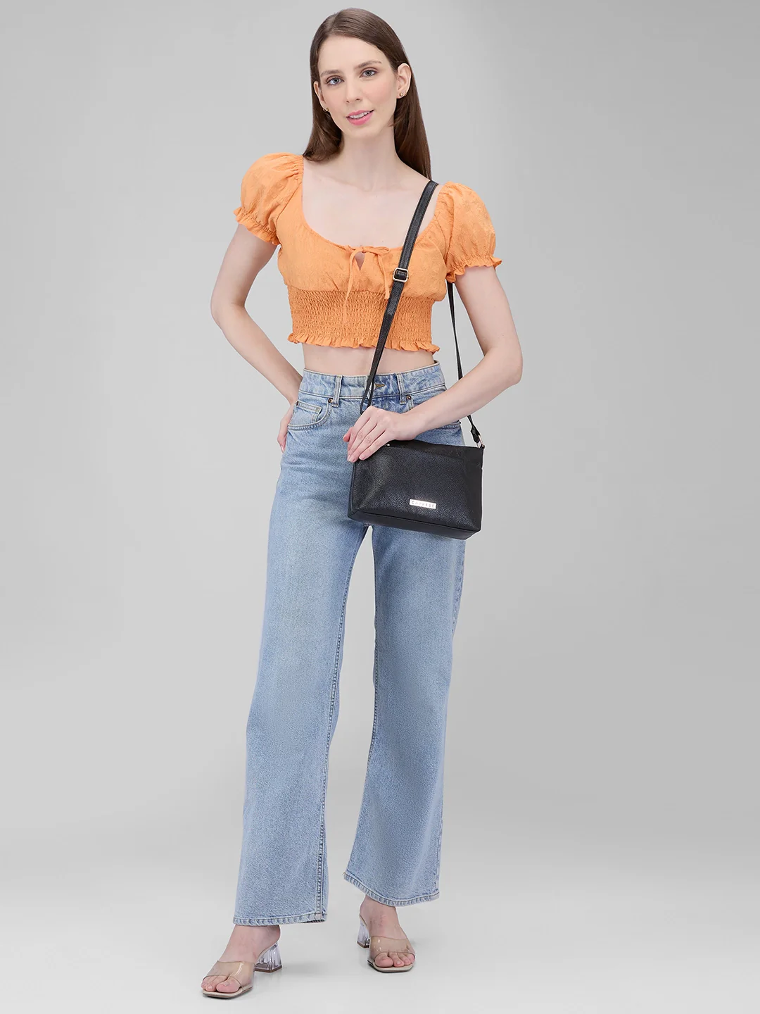 Caprese Marco Medium Black Crossbody Bag - Image 2