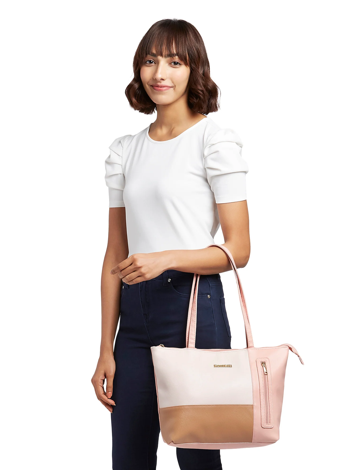 Caprese Mari Large Coral Tote Bag - Image 2