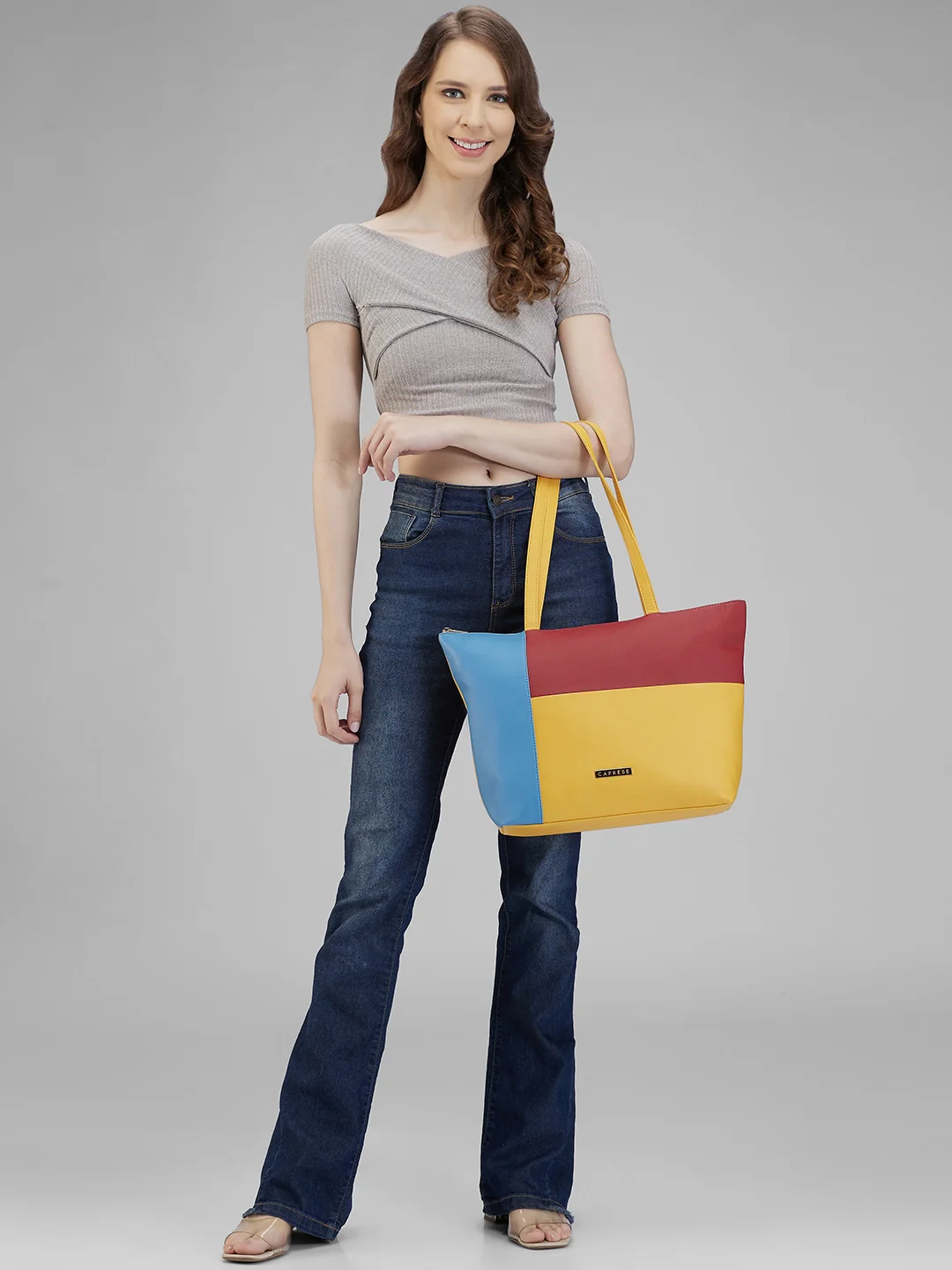 Caprese Marisha Large Orange Tote Bag - Image 2