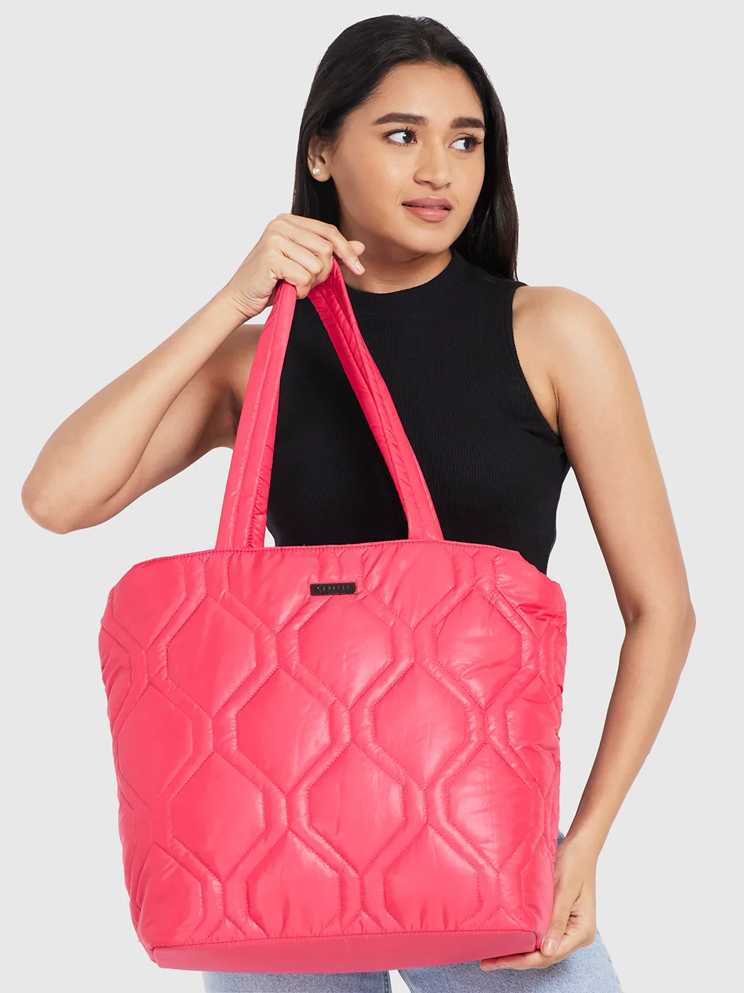 Caprese Mars Large Fuchsia Tote Bag - Image 8