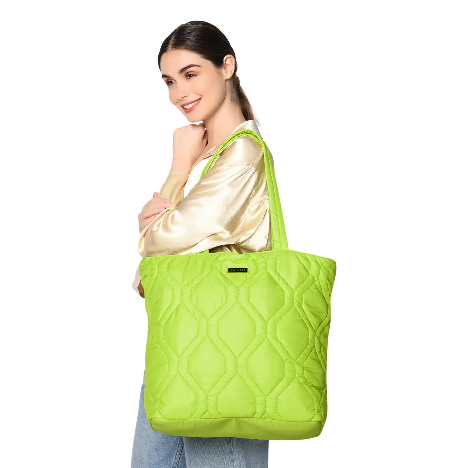 Caprese Mars Large (E) Lime Tote Bag - Image 3