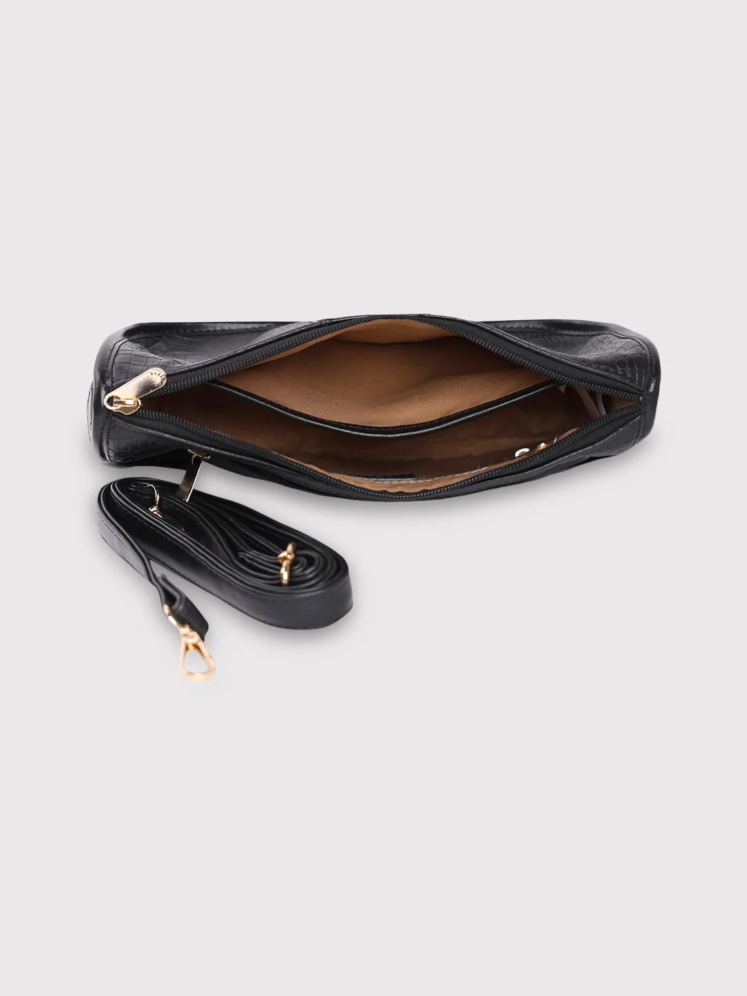 Caprese May Medium Black Baguette Bag - Image 9