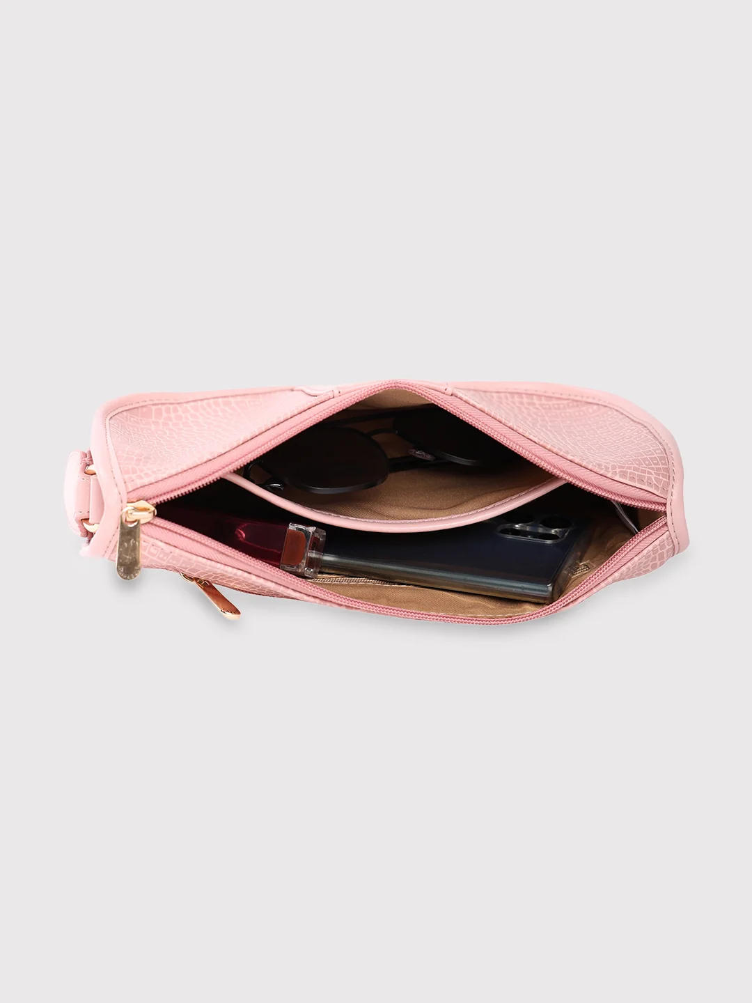 Caprese May Medium Blush Baguette Bag - Image 9