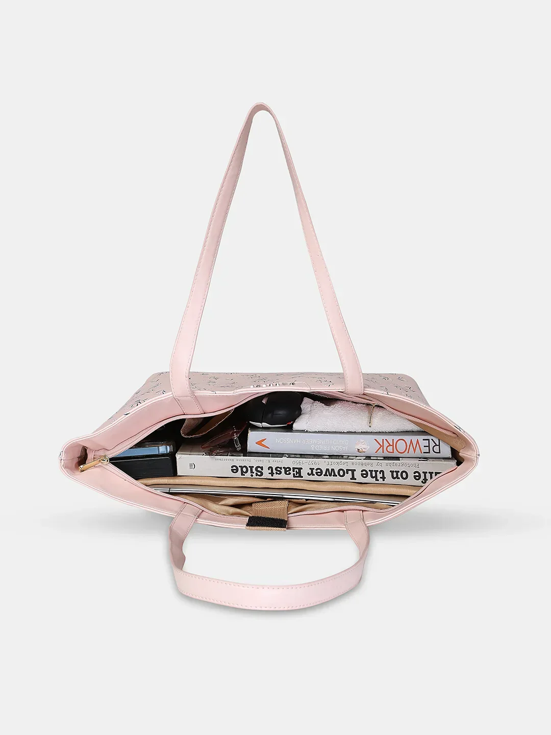 Caprese Merida Tote Printed Large Blush Laptop Bag - Image 11