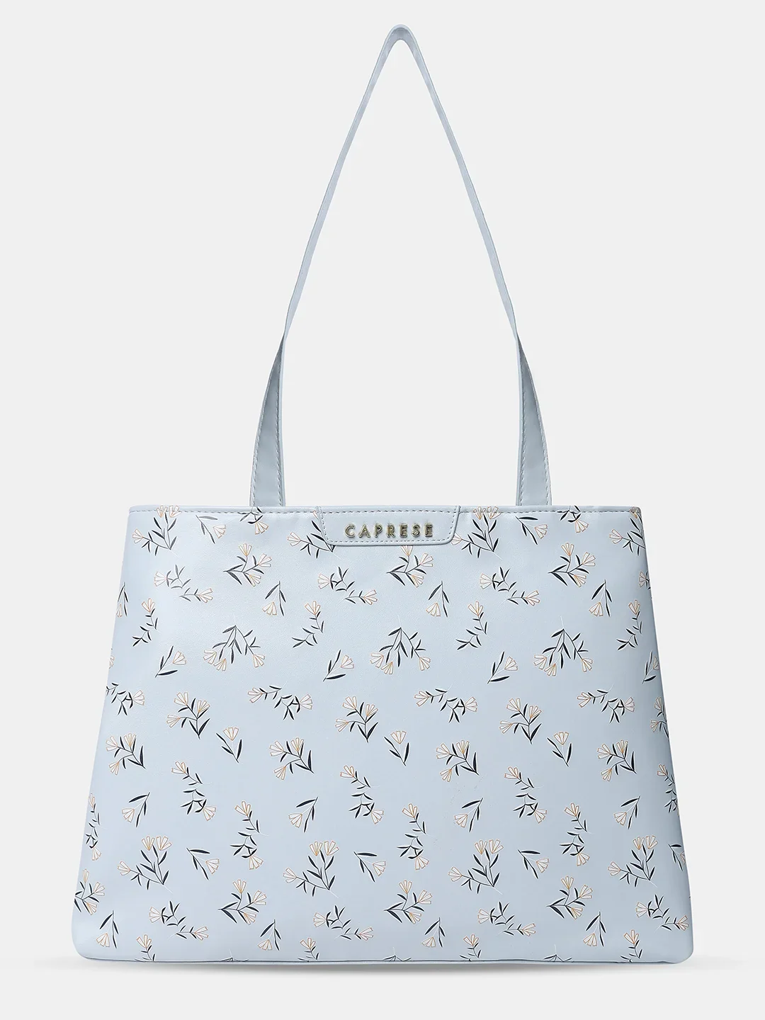 Caprese Merida Large Printed Sky Blue Satchel Bag