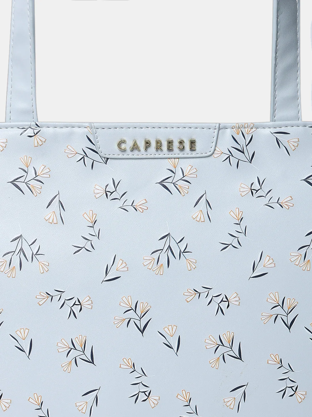 Caprese Merida Large Printed Sky Blue Satchel Bag - Image 8