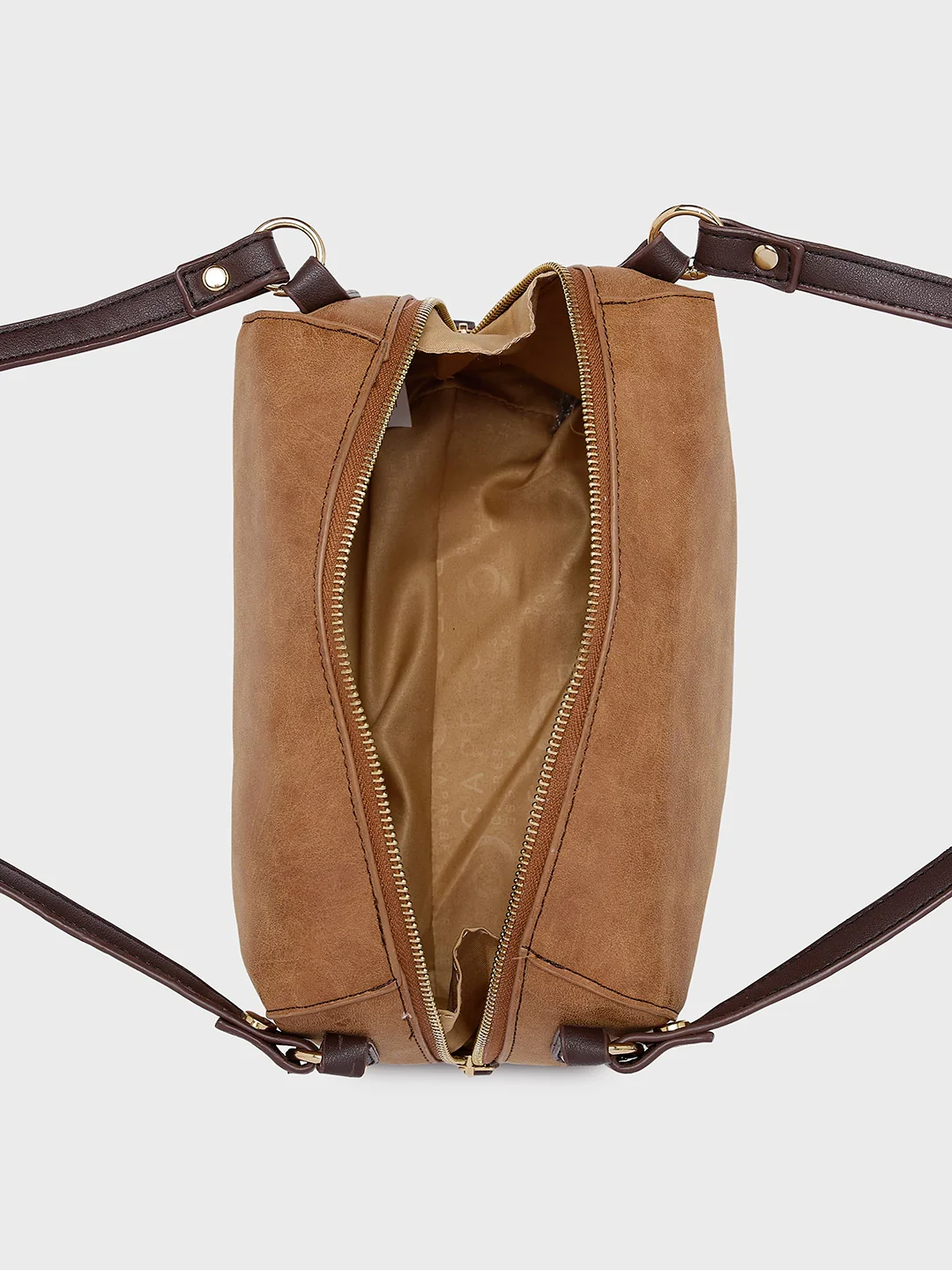 Caprese Merly Small Tan Satchel Bag - Image 8