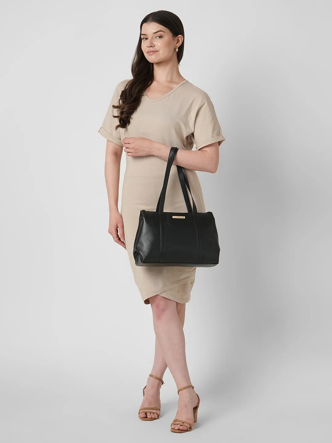 Caprese Meta Small Black Tote Bag - Image 7