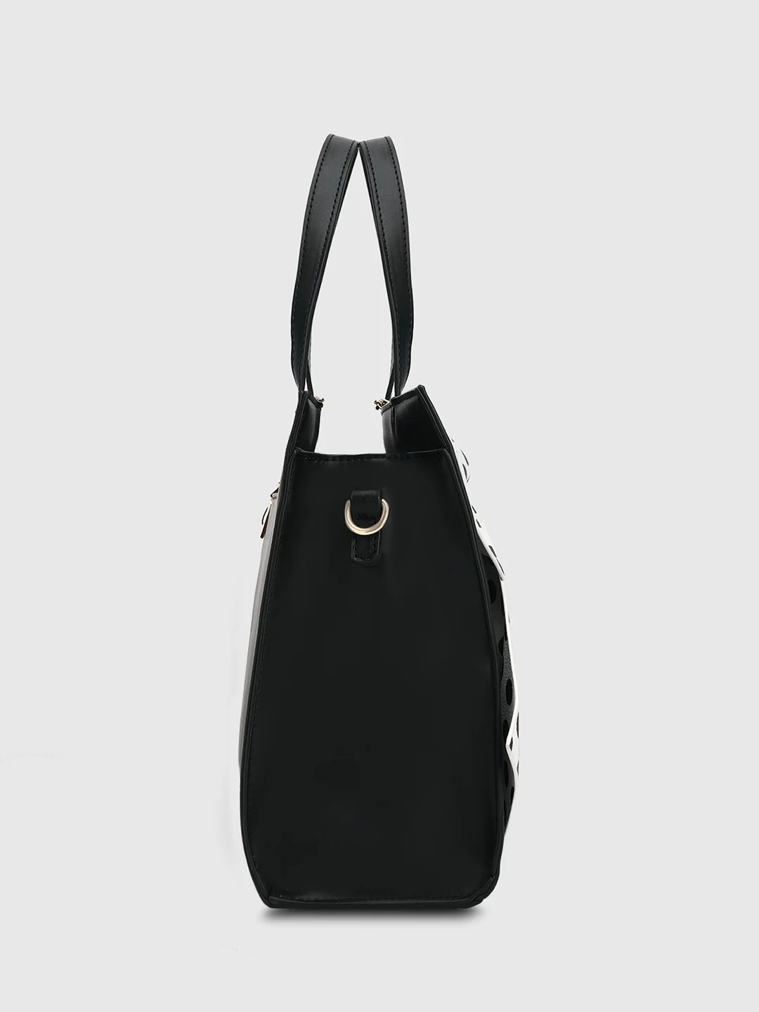 Caprese Mia Medium Black Satchel Bag - Image 11