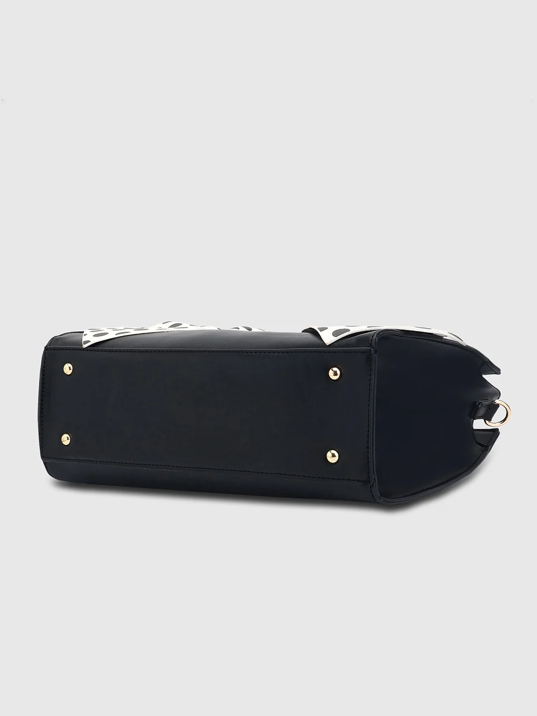 Caprese Mia Medium Black Satchel Bag - Image 12