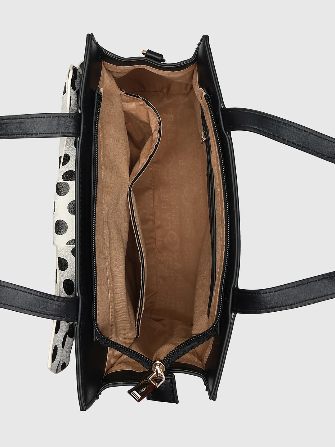 Caprese Mia Medium Black Satchel Bag - Image 13