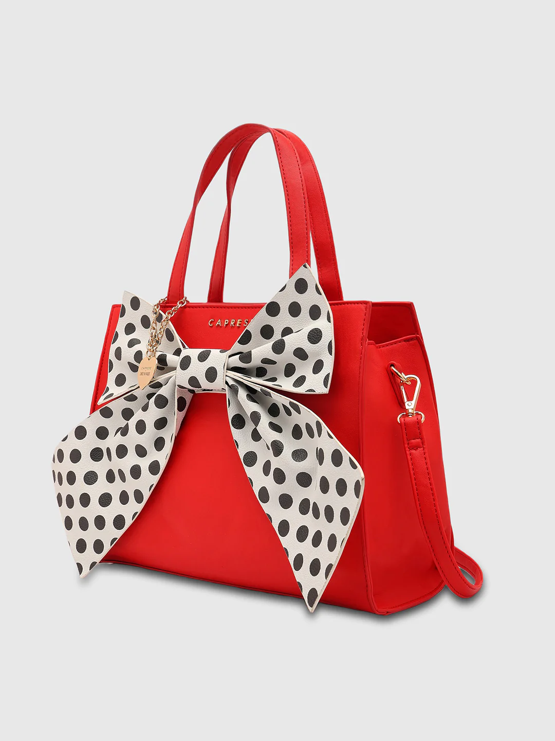 Caprese Mia Medium Red Satchel Bag - Image 10
