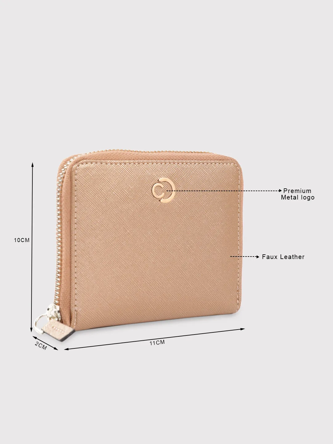 Caprese Mia Small Copper Zip Around Wallet - Image 8