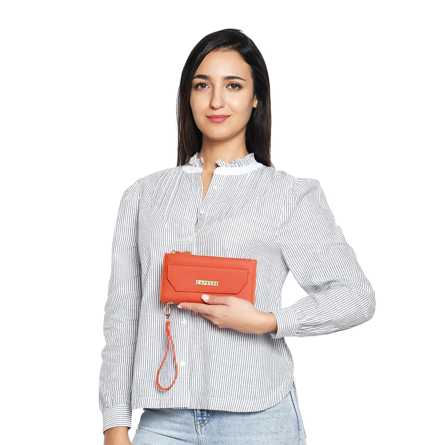 Caprese Mia Large Orange Zip Wallet - Image 2