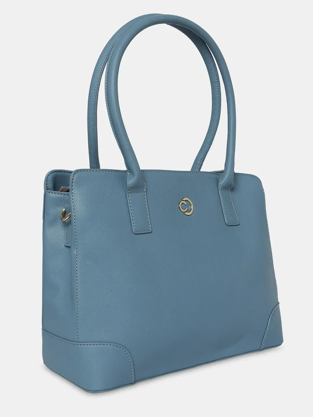 Caprese Milan Medium Blue Satchel Bag - Image 4