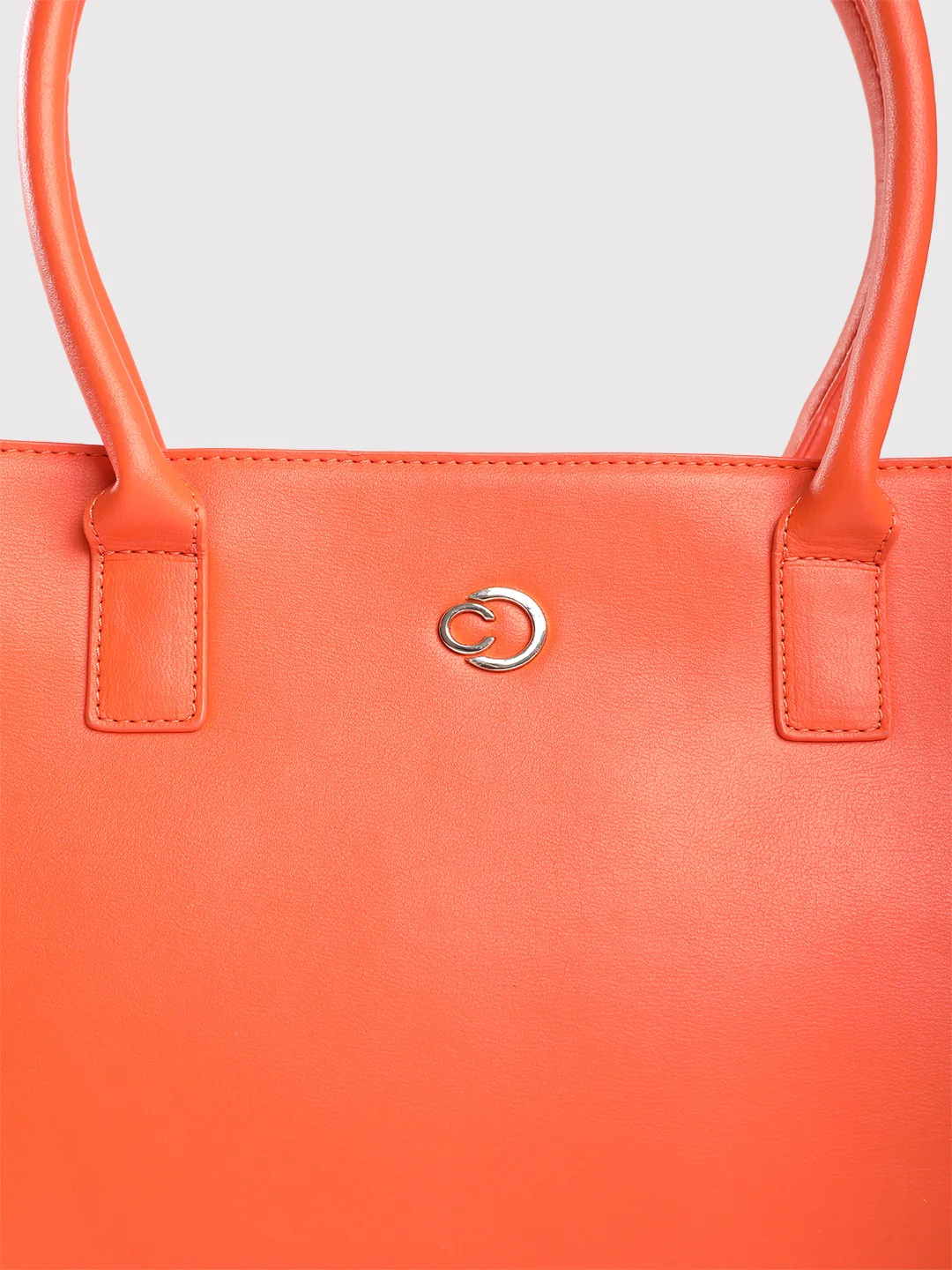 Caprese Milan Medium Orange Satchel Bag - Image 5