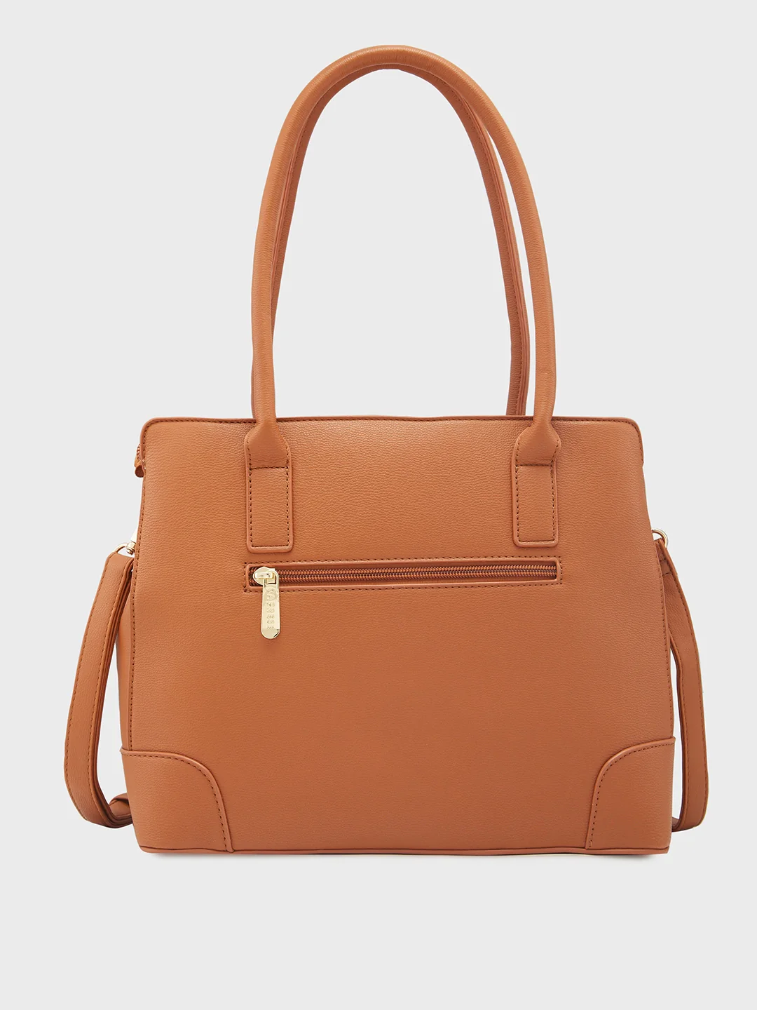 Caprese Milan Medium Tan Satchel Bag - Image 4