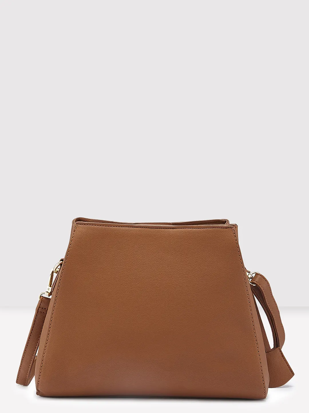Caprese Milan Small Tan Satchel Bag - Image 4