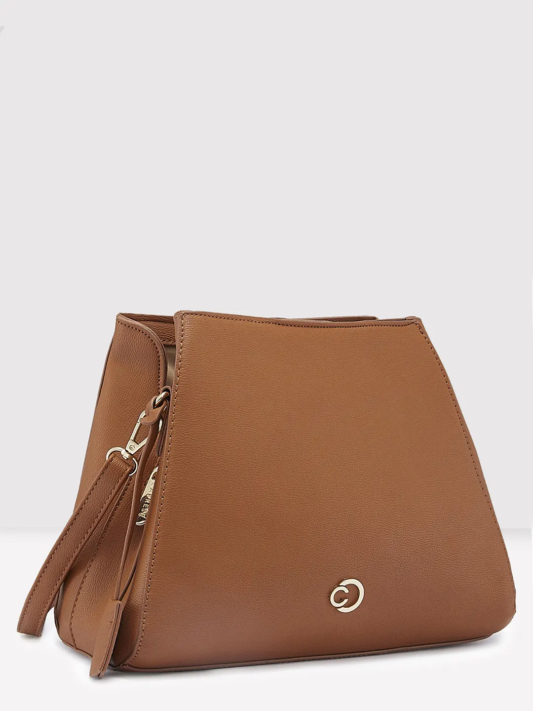 Caprese Milan Small Tan Satchel Bag - Image 5