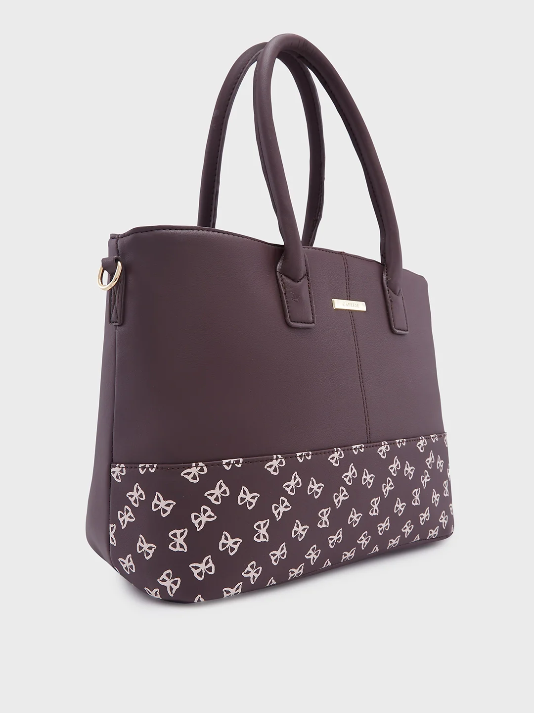 Caprese Milly Large Choco Brown Satchel Bag - Image 4