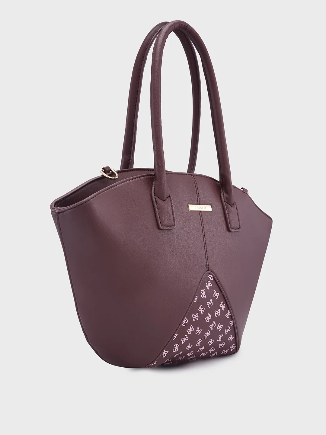 Caprese Milly Medium Choco Brown Satchel Bag - Image 4