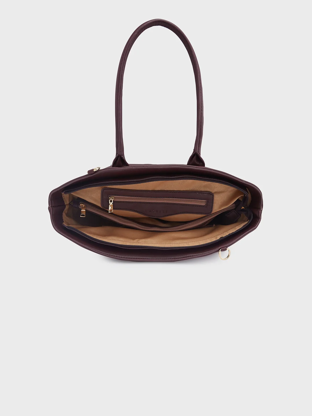 Caprese Milly Medium Choco Brown Satchel Bag - Image 7