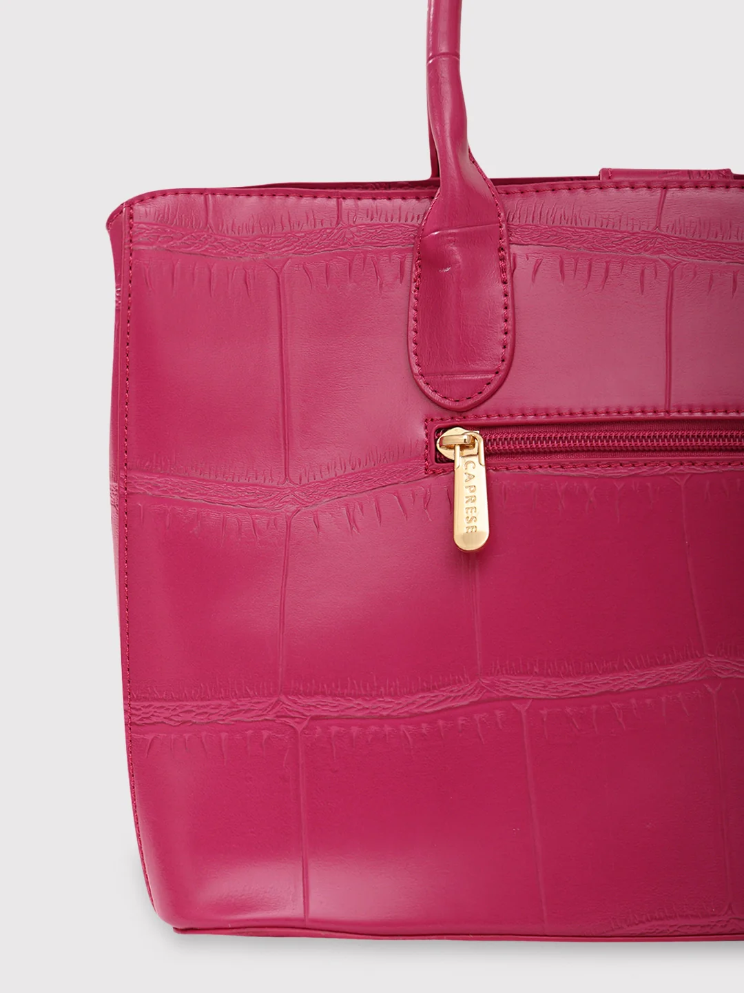 Caprese Mink Small Fuchsia Satchel Bag - Image 12