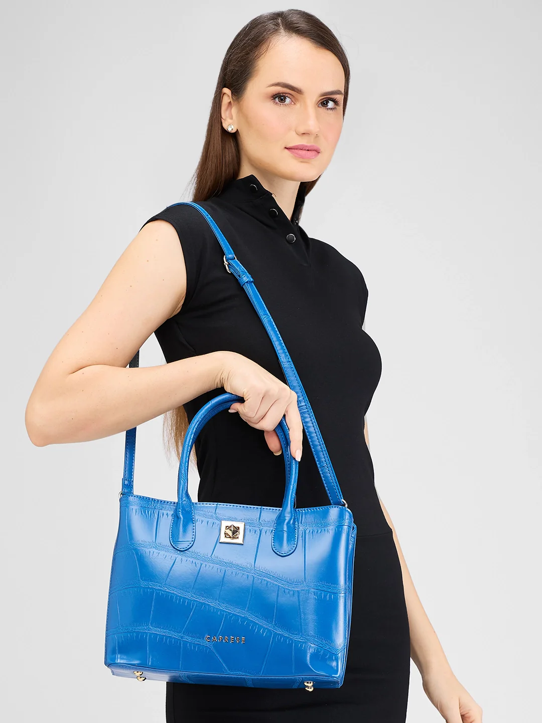 Caprese Mink Small Ultramarine Satchel Bag - Image 13