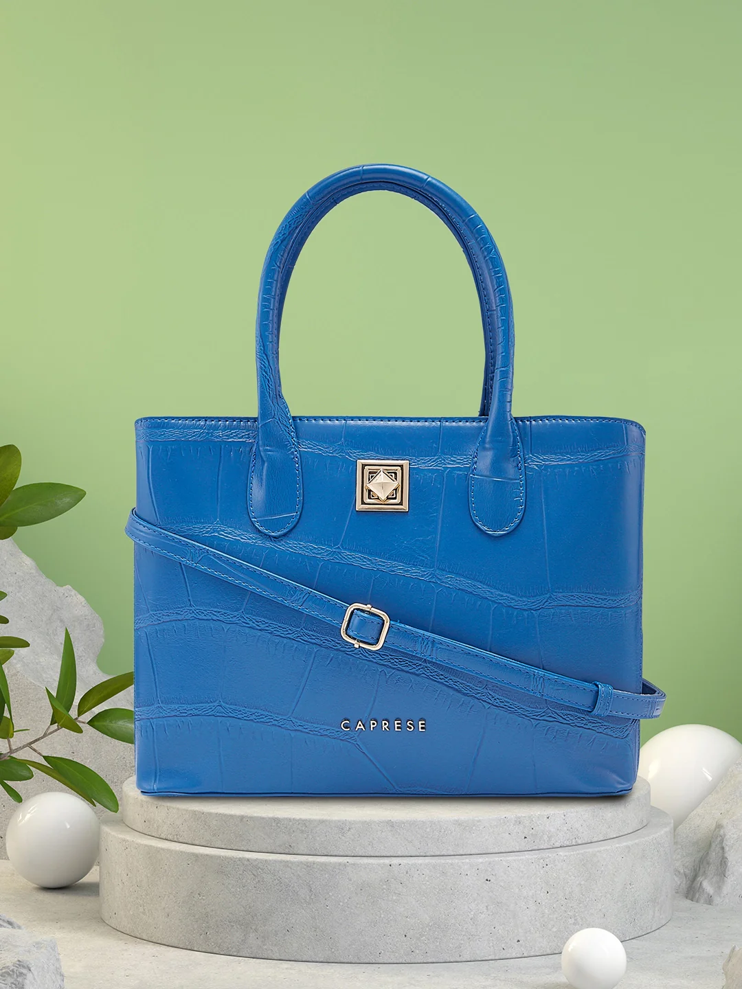 Caprese Mink Small Ultramarine Satchel Bag - Image 4