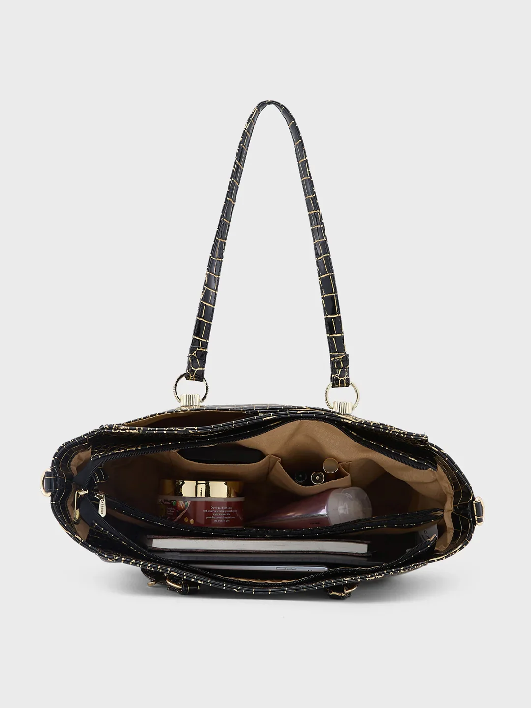 Caprese Miranda Large Black Satchel Bag - Image 8