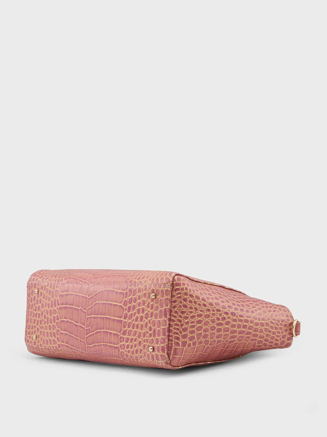 Caprese Miranda Large Croco Pink Satchel Bag - Image 6