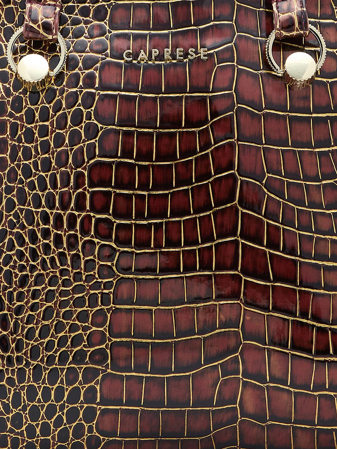 Caprese Miranda Large Croco Burgundy Tote Bag - Image 10