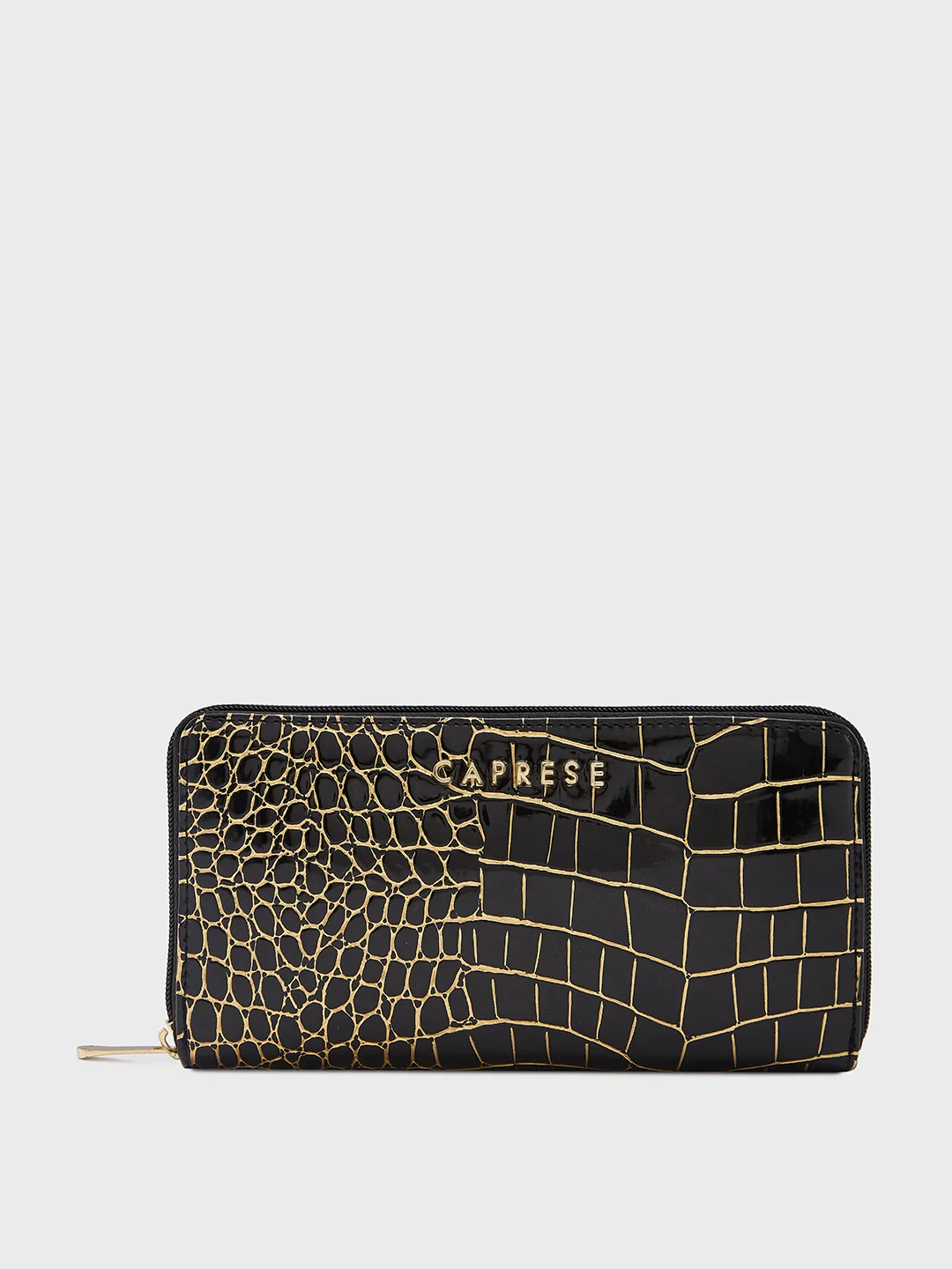 Caprese Miranda Large Black Zip Around Wallet
