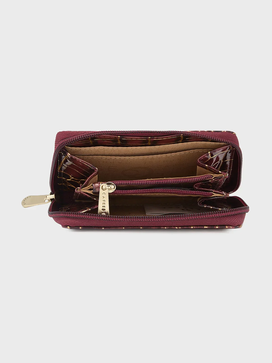 Caprese Miranda Small Burgundy Zip Around Wallet - Image 10