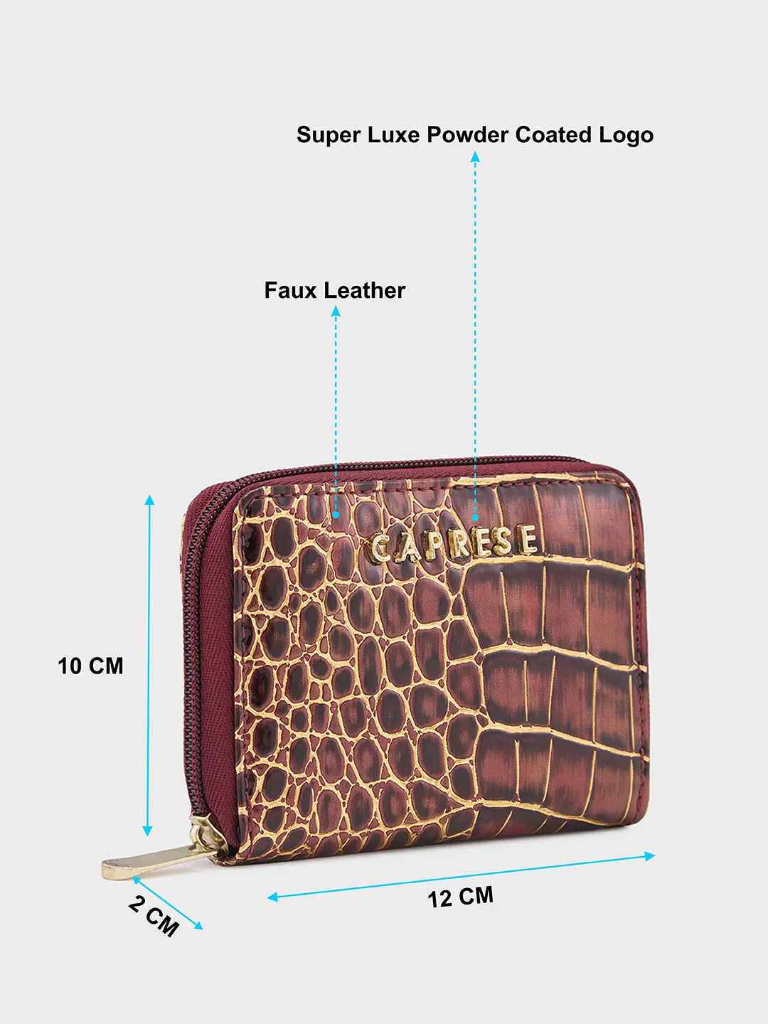 Caprese Miranda Small Burgundy Zip Around Wallet - Image 7