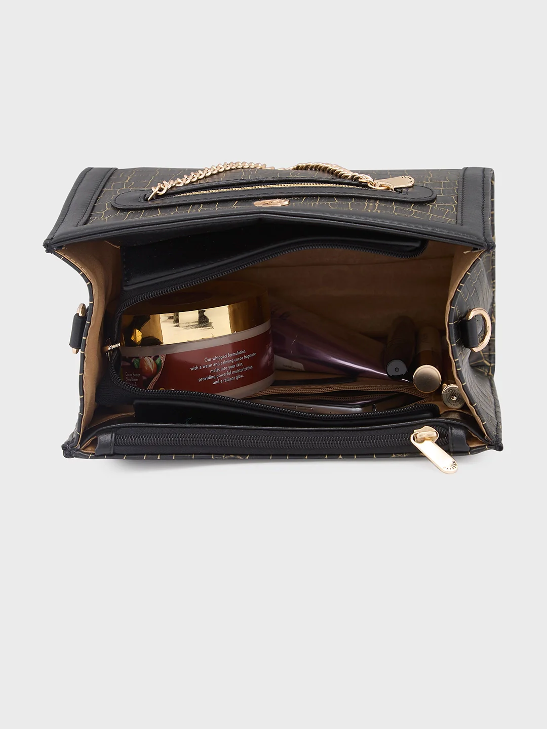 Caprese Mist Medium Black Crossbody Bag - Image 9