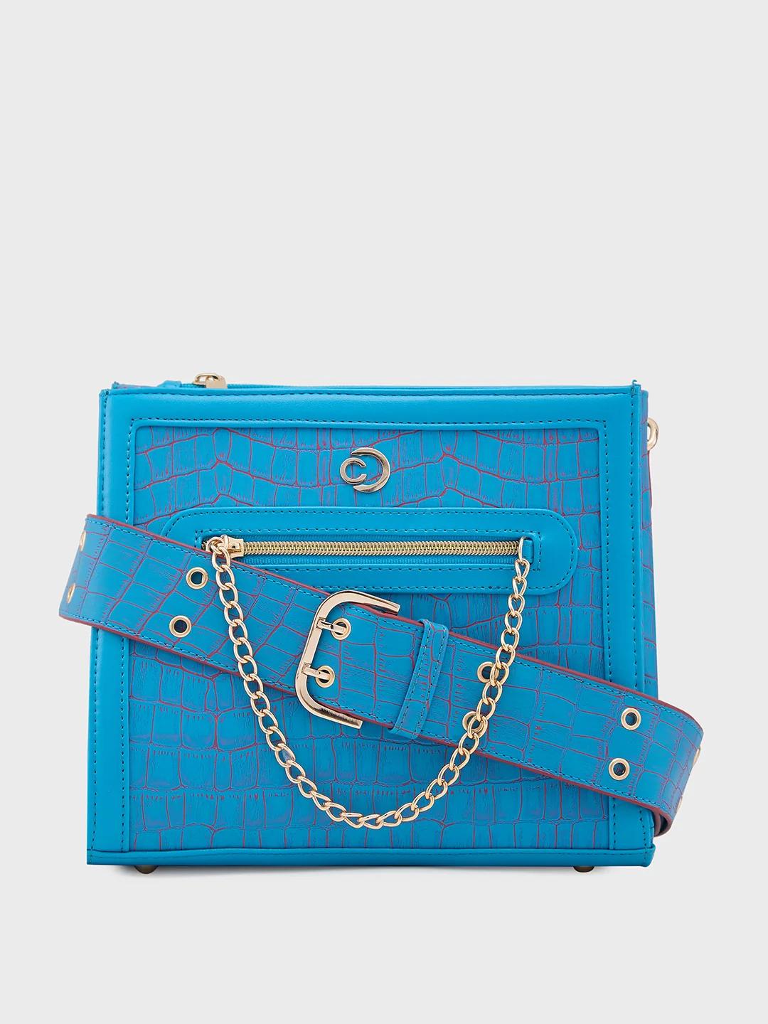 Caprese Mist Medium Blue Crossbody Bag - Image 14